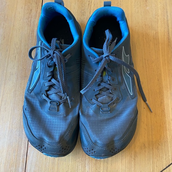 Men’s size 10.5 Altra Lone Peak 5 Charcoal and Teal Trail Shoes - Picture 4 of 10